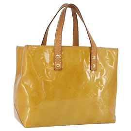 LOUIS VUITTON Monogram Vernis Reade PM Borsa a Mano Beige M91144 LV Auth ARZ496