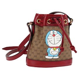Borsa di collaborazione GUCCI Micro GG Supreme Doraemon in PVC beige 647801 Auth 131783SM