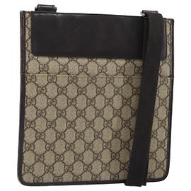 Borsa a Spalla GG Canvas Gucci Beige 27639 Auth SW2066A