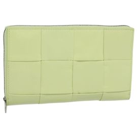 Portafoglio in pelle INTRECCIATO Bottega Veneta Verde Lime Auth 117269M