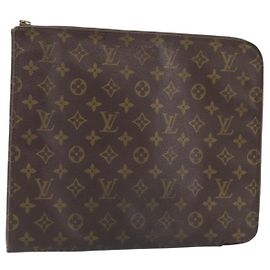 LOUIS VUITTON Clutch Documenti Posh Monogram M53456 LV Auth BA11566