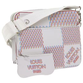 LOUIS VUITTON Borsa Messenger Damier Giant Spray Trio Bianca M20665 Auth ar11066SM