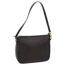 LOUIS VUITTON Pochette per Trucco Epi SPO Nera LV Auth am5671SAV