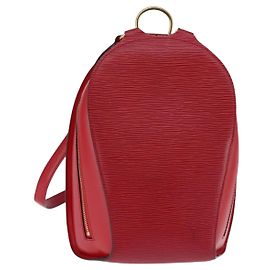LOUIS VUITTON Zaino Epi Mabillon Rosso Castigliano M52237 LV Auth 145308A