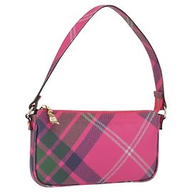 Borsa a spalla Shukatatan in PVC Canvas Rosa Oro Auth 163852V di Vivienne Westwood