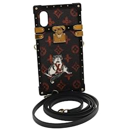 Custodia per iPhone Trunk Cat Eye Monogram Trasformata LOUIS VUITTON M63891 Auth 29562M
