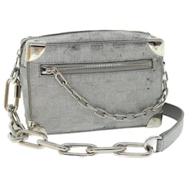 LOUIS VUITTON Mini Borsa Trunk Morbida Glitter Damier Argento M59726 LV Auth 51371V - Louis Vuitton