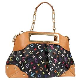 LOUIS VUITTON Borsa Judy GM 2way Monogram Multicolore Nera M40254 Auth LV 116346M