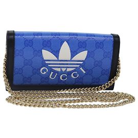GUCCI GG Supreme Collaborazione con Adidas Borsa a Spalla con Catena 621892 Auth 88144SAM
