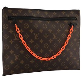 LOUIS VUITTON Pochette A4 Ray Solare Monogram M44484 LV Auth 106264SAM