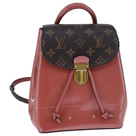 LOUIS VUITTON Monogram Vernis Hot Springs Backpack Pink M53545 LV Auth 91559SAM