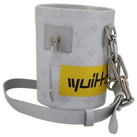 LOUIS VUITTON Monogram Borsa a Spalla Nanobag Bianco Gesso Grigio M44631 Auth 105949SAM