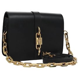 LOUIS VUITTON Rendezvous Shoulder Bag Leather Black M57743 LV Auth ar13279SAM