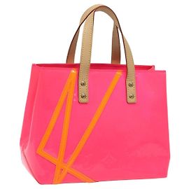 LOUIS VUITTON Monogram Vernis Fluo Reade PM Borsa a Mano Rossa M91903 Auth yk17584SAV