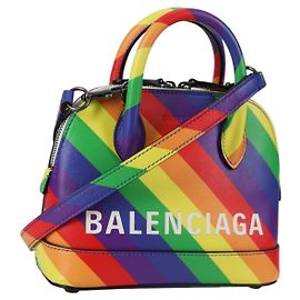 Balenciaga Borsa a mano Ville in pelle 2 in 1 multicolore 550646 Auth 135406SM