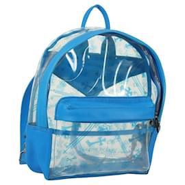 Zaino PVC BACK TO SCHOOL Chrome Hearts in pelle vinilica blu Auth 134878SAM
