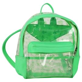 Zaino PVC BACK TO SCHOOL Chrome Hearts in pelle vinilica verde Auth 134877SAM