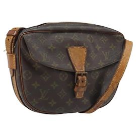 LOUIS VUITTON Monogram Jeune Fille GM Schultertasche M51225 LV Auth ti3805