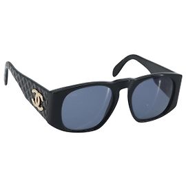 CHANEL Sunglasses plastic Black CC Auth ka2963 Authentic Chanel Black CC Sunglasses – Paris Station Shop main image 4