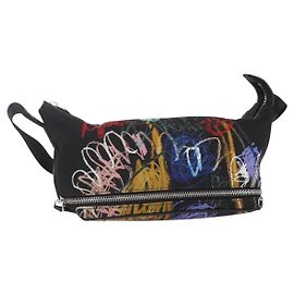 Borsa a vita FENDI in nylon pelle multicolore argento autentica ka1596SAM