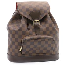 LOUIS VUITTON Rucksack Montsouris MM Damier Ebene N51143 LV Auth 26498SAM