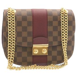 LOUIS VUITTON Borsa a Spalla Wight Chain Damier Ebene N64420 LV Auth 27625SAV