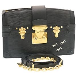 LOUIS VUITTON Epi Trunk Clutch Borsa a Spalla 2Way Nera M53052 LV Auth 28382SM