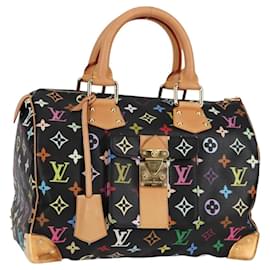 LOUIS VUITTON Borsa a Mano Speedy 30 Monogram Multicolore Nera M92642 Auth 125838SAV