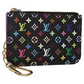 LOUIS VUITTON Monogram Pochette Cles NM Coin Purse Black M60279 Auth 128878SAV