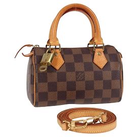 LOUIS VUITTON Mini Speedy Borsa a Mano Damier Ebene SPO N41536 LV Auth 131209SV