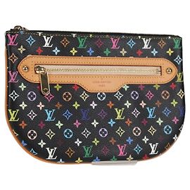 LOUIS VUITTON Pochette GM Monogramma Multicolore Nera M60030 LV Auth 133668SAV