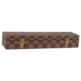 LOUIS VUITTON Uhrenetui Damier Ebene Zubehör LV Auth 135442SV