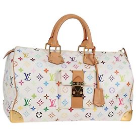 LOUIS VUITTON Borsa Speedy 30 Monogram Multicolore Bianco Bron M92643 Auth 132956SAV