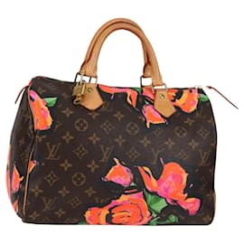 LOUIS VUITTON Monogram Rose Speedy 30 Borsa a Mano Arancione Rosa M48610 Auth 136544SAV