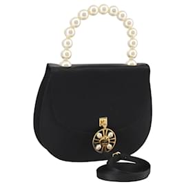 CELINE Handtasche Satin 2way Schwarz Auth 107980SM - Céline