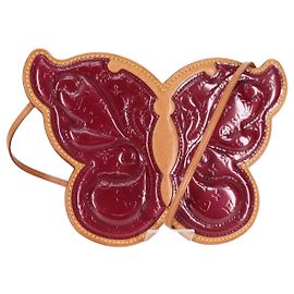 LOUIS VUITTON Vernis Pochette Papillon Borsa a Spalla Viola M92270 Auth 116413SAM