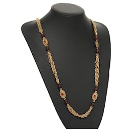 Collana a catena Mark COCO di CHANEL in metallo dorato CC Auth BA1373SAM - Chanel