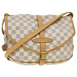 LOUIS VUITTON Bolso de Hombro Damier Azur Saumur 30 N48202 LV Auth 37002SAV