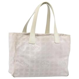 CHANEL Nuova Borsa Tote da Viaggio Nylon Rosa Oro CC Auth BA11718
