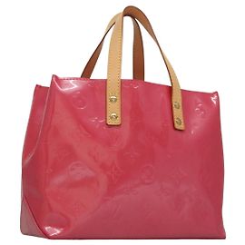 LOUIS VUITTON Borsa a Mano Monogram Vernis Reade PM FuchsiaPink M91221 Auth 114585V