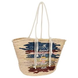 Céline CELINE Korbtasche Handtasche Raffia Beige Auth 159620V