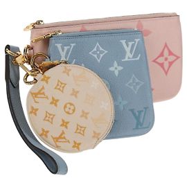 LOUIS VUITTON Pochette Trio Monogram Empreinte Rosa M80407 LV Auth 144344SAM