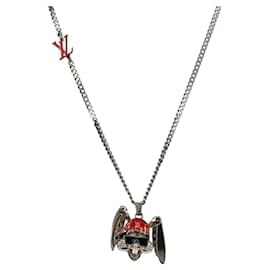Collana LOUIS VUITTON LV Collana Coniglio in metallo Argento LV Auth 128541SM - Louis Vuitton