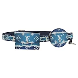LOUIS VUITTON Cintura Monogram Escal 37,6" Blu M0253W LV Auth 147571SM