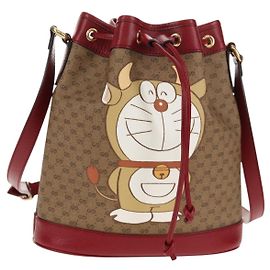 Borsa di collaborazione GUCCI Micro GG Supreme Doraemon in PVC beige 655597 Auth 147572SM