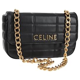 Céline Borsa a spalla CELINE in pelle nera e oro Auth nb466SM