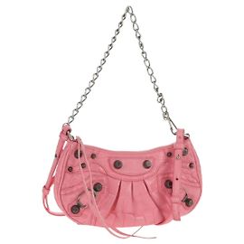 Bolso de Hombro BALENCIAGA LucaGol XS de Cuero 2 en 1 Rosa Plata 695814 Auth 146072SAM
