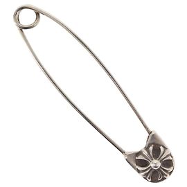 Chrome Hearts CH Plus Grande Spilla da Cravatta di Sicurezza Ag925 Argento Auth 143054SAM