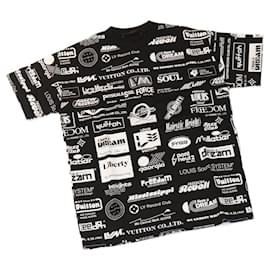 Camiseta con logo completo LOUIS VUITTON XS Otoño Invierno 2019 Limitada Negra Auth ak186SM - Louis Vuitton