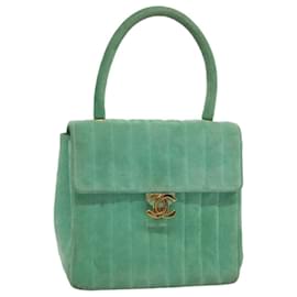 CHANEL Borsa a Mano in Camoscio Verde CC Auth 68731SAV